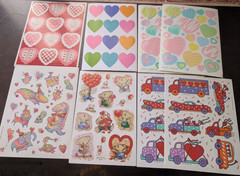 Vintage Valentines Stickers Bulk lot 23 sheets Hallmark 3M AGC Trend great condi