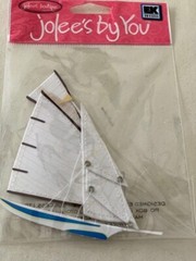 Jolee’s Boutique Stickers 3D CLOTH BOAT CRAFT SEWEN SLOOP OCEAN CRAFT SAIL BOAT
