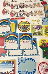 Lot of 100 Vintage Teacher Reward Stickers COOL LOT 70s 80s 90s 1980s Teech Um +