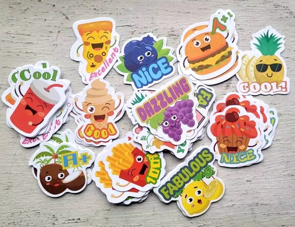 Vintage Scratch And Sniff Stickers Retro 80s 90s Junk Food Fruit Candy Lot Of 4