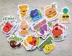 Vintage Scratch And Sniff Stickers Retro 80s 90s Junk Food Fruit Candy Lot Of 4