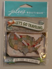 New Jolees Scrapbooking Stickers LET’S GO TRAVELING map USA Time To Explore