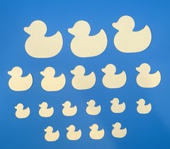 160+ Rubber Ducky Die Cuts 3 Sizes, 9 Styles