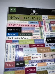 Making Memories Wedding Word Fetti Stickers 114 Stickers NIP
