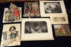 Vtg 1930s Magazine SCRAPBOOK Pages Illustrations Mixed Media Collage Paper Art