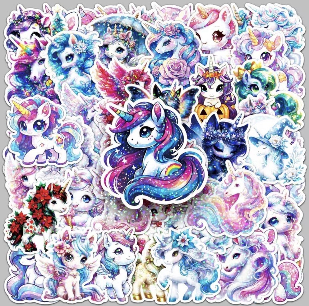 10pcs NEW Unicorn Stickers- Scrapbook, Journal, DIY Crafts & Cards
