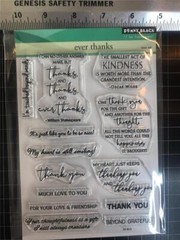 New Penny Black Rubber Stamp Set EVER THANKS THANK YOU clear
