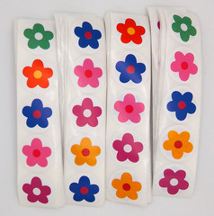 30 Colorful Flower Stickers/Scrapbooking/Planners/Crafts/Journals/1 inch