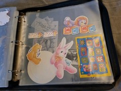 Creative Memories Scrapbooking Organizer Binder w/ Mixed Embellishments Lot