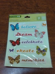 Studio 112 Chipboard BUTTERFLYS Stickers Scrapbooking Embellishment Card Making