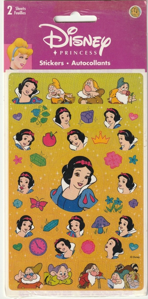 Disney SNOW WHITE Vintage Sandylion Stickers 2 Sheets 08228 FAST FREE SHIP