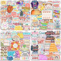 300PCS Holographic Motivational Stickers for Journals and Scrapbooks