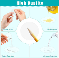 1000-Pack Clear Circle Seal Stickers，1.5-Inch Self-Adhesive Wafer Dots Label for