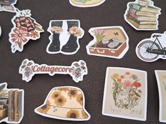 100 Pc Vintage Retro Cottagecore Stickers Colorful New
