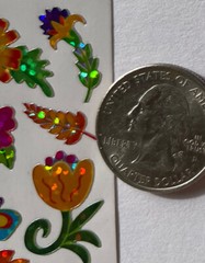 FALL FLOWER Prismatic Stickers (10pc)Garden•Butterflies•Leaves •Blooming•Poises•