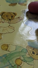 Vintage American Greetings Stickers Teddy Bears Clothes 1 Sheet READ