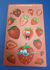 Nee Scratch and sniff Strawberry Scented stickers sheet