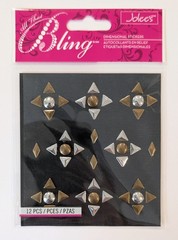 Jolee’s All That Bling Brass & Silver Triangle & Mix Studs Scrapbooking Stickers