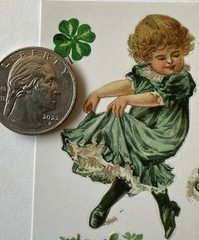 ST.PATRICK’S DAY CHILDREN Stickers(9pc)Violette•Green•Irish•Clovers•Card Making•
