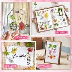 660+ Botanical Flower Stickers 36 Sheets Transparent Scrapbook Journal Decals