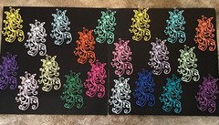 “Butterfly Lace” die cut embellishments 6 pcs 4-1/4” x 2-1/4” choose color