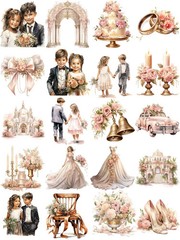 Romantic Wedding Stickers Stationery Journal Scrapbooking Craft