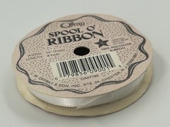 Offray Spool O’ Ribbon 3/8″ x 8 Yards White Polyester Scrapbooking Crafting