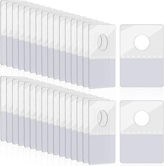 800 Clear Self-Adhesive Hang Tags, Round Display Tabs for Retail Hanging Needs