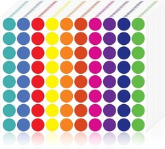 Vibrant 4000 Pcs Polka Dot Stickers – 3/4″ Round Labels for Creative Projects