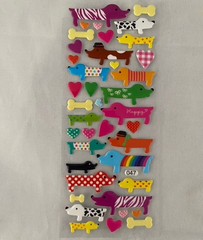 4 Different Sheets 3D Puffy Dog Cat Stickers Bulk Stickers for Girls Boys Kids