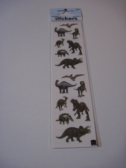 Scrapbooking Stickers Paper House Dinosaurs Repeats T-Rex Brontosaurus Slim More