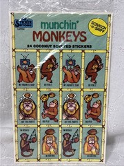 Vintage Sticker Store Scratch N Sniff Stickers COCONUT Scent Silly Sneakers
