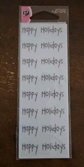 Pebbles Inc. Duplicates Rub-Ons ~ Brown ~ Happy Holidays ~ Scrapbooking Crafts