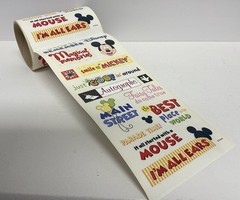 Disney Mickey Mouse & Park Stickers by Sandylion Partial Roll Vintage