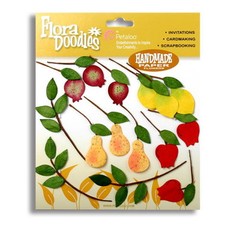 FRUIT and LEAVES on STEMS – Handmade Paper Flora Doodles Petaloo – CMC
