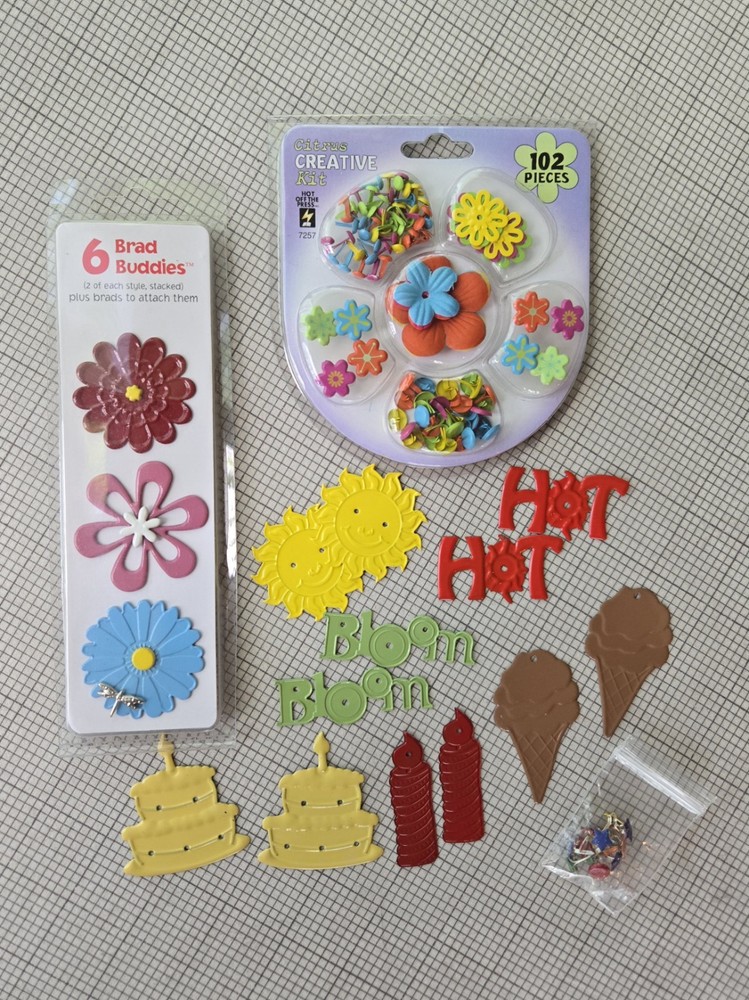 Hot Off The Press Citrus Creative Kit And Brad Buddies Assortment