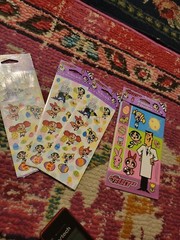 NEW NOS Lot of 4 packages of Powerpuff girls stickers Stickety-Doo-Da cartoon