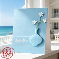 MCPOOX Flowers White Vase Cutting Die 2.4×2.2in Scrapbook
