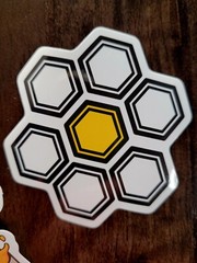 STICKERS x 5 Honey Bee Happy Apiculture Beehive Cartoon Large Sticker BEE9A