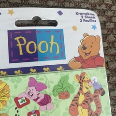 VINTAGE Pooh Sandylion Stickers Sealed Birthday Tigger Eeyore Piglet Garden 4 Sh