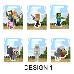 6x Mine craft Lolly Loot Bag Box. Party Supplies
