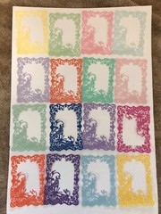 Butterfly frame die cut embellishments 6 pcs 3-7/8″ x 2-3/4” Scrapbook Cards