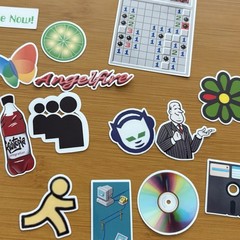 Retro Y2K Millennial Internet Icon Sticker Pack, 90s Kids, Waterproof Vinyl