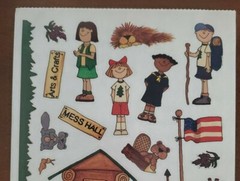 Provo Craft Scrapbooking Stickers by Leere Aldrich, CAMP, large sheet