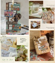 50Pcs Vintage Words Tag Stickers Journal Planner Scrapbooking Decorative Collage
