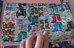 Vintage Stickers Prism Butterfly Cowboy Boots Hats Western Lot 2 Sheets Flawed