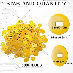 500 Pcs Brass Washers Brads Paper Fastener Metal Brass Fasteners Mini Brads for