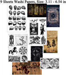 Dark Academia Junk Journal Supplies, Vintage Skull Decoupage Paper for Scrapbook