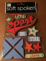 Soft Spoken Little Sport Big Star Champ Boy Kid Infant Toddler Scrapbook Sticker