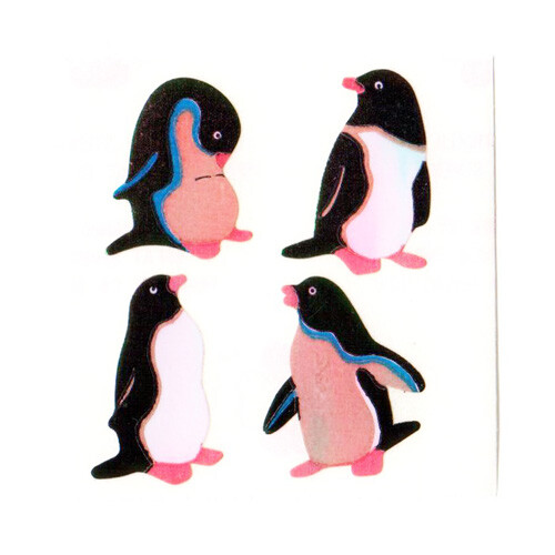 Vintage 80’s Great Seven 7 PEARLY Cute Penguins Sticker Mod